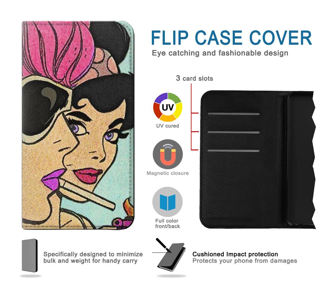 Flip case Google Pixel 6 Pro Girls Pop Art