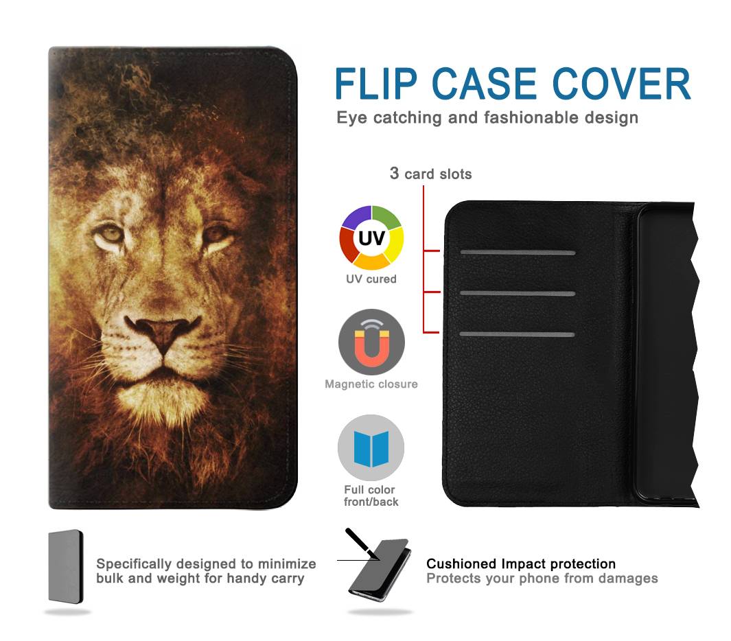 Flip case Samsung Galaxy A12 Lion