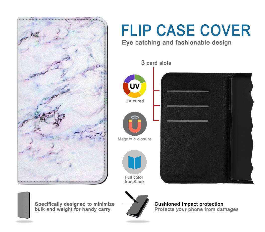 Flip case Motorola Moto G Play (2021) Seamless Pink Marble