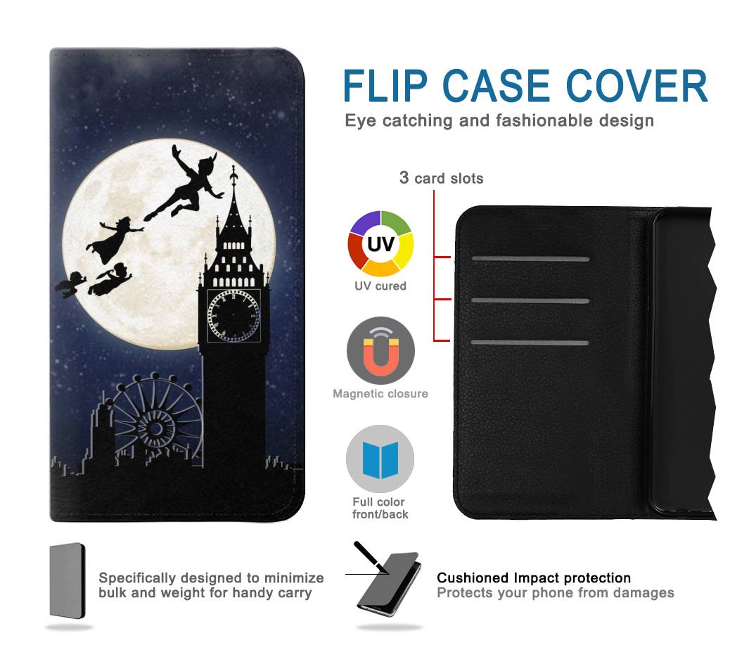 Flip case LG Stylo 5 Peter Pan Fly Fullmoon Night