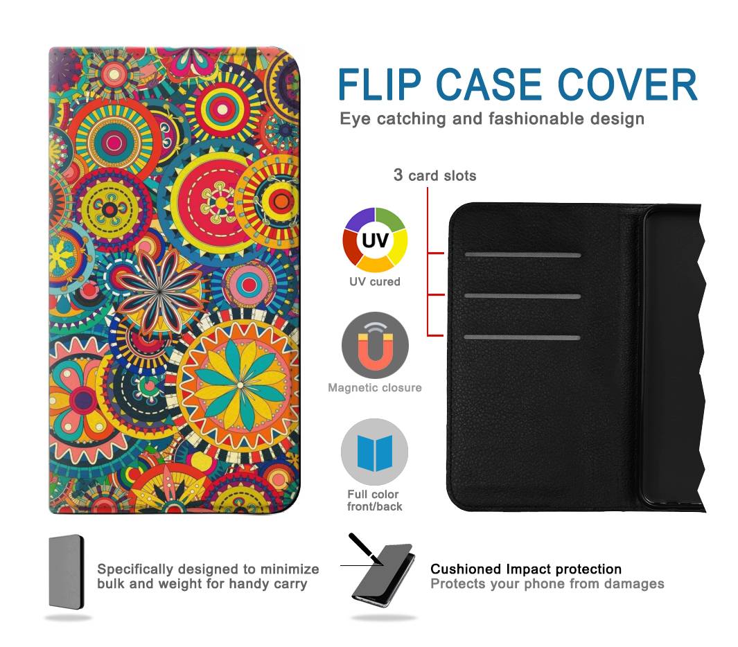 Flip case iPhone 13 Pro Max Colorful Pattern