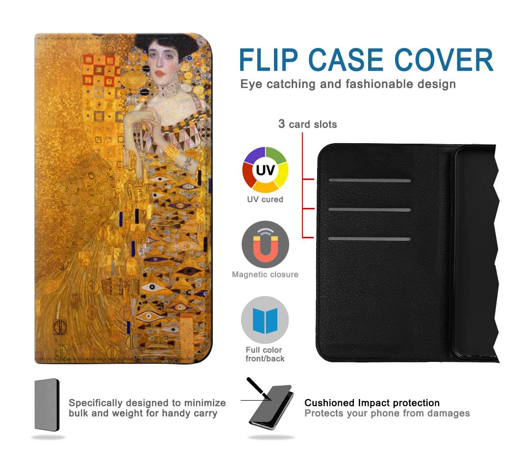 Flip case Motorola One 5G Gustav Klimt Adele Bloch Bauer