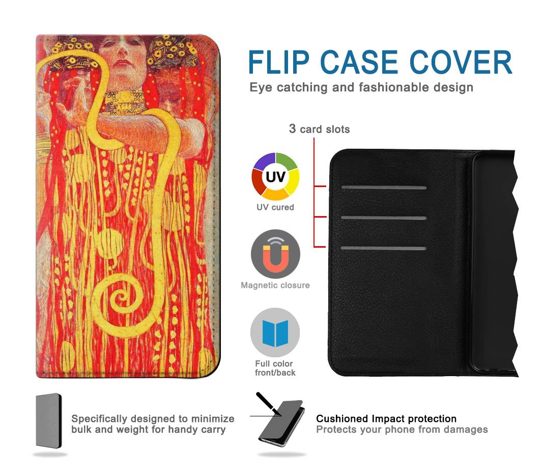 Flip case Motorola Moto G Play (2021) Gustav Klimt Medicine