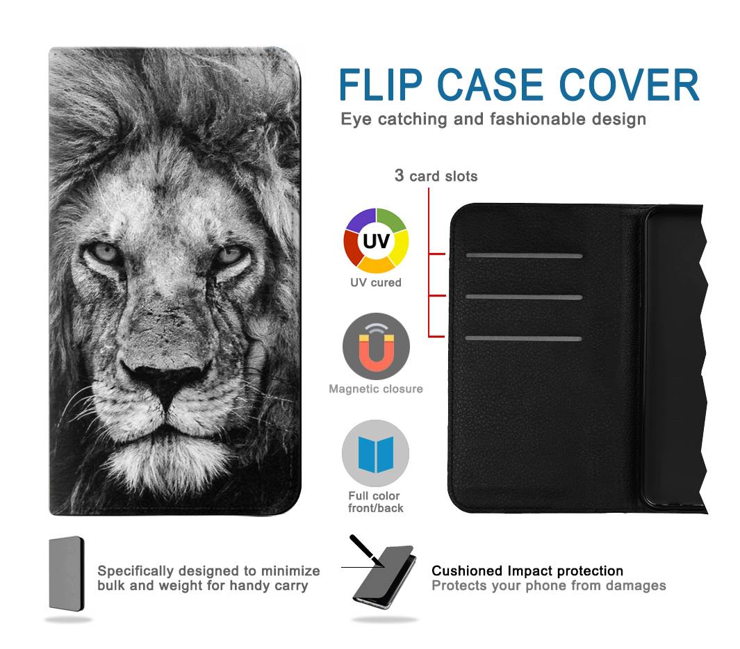 Flip case Google Pixel 6 Pro Lion Face