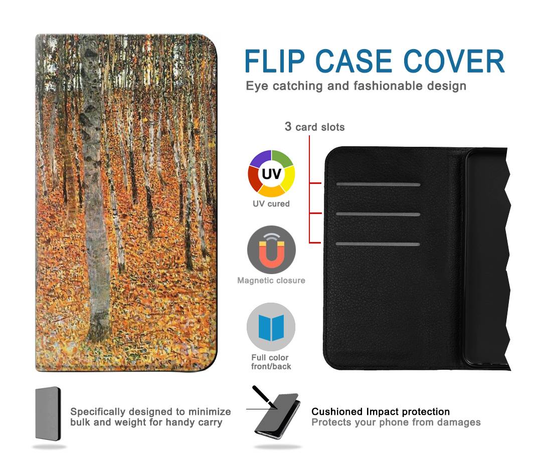 Flip case Samsung Galaxy Fold3 5G Gustav Klimt Birch Forest