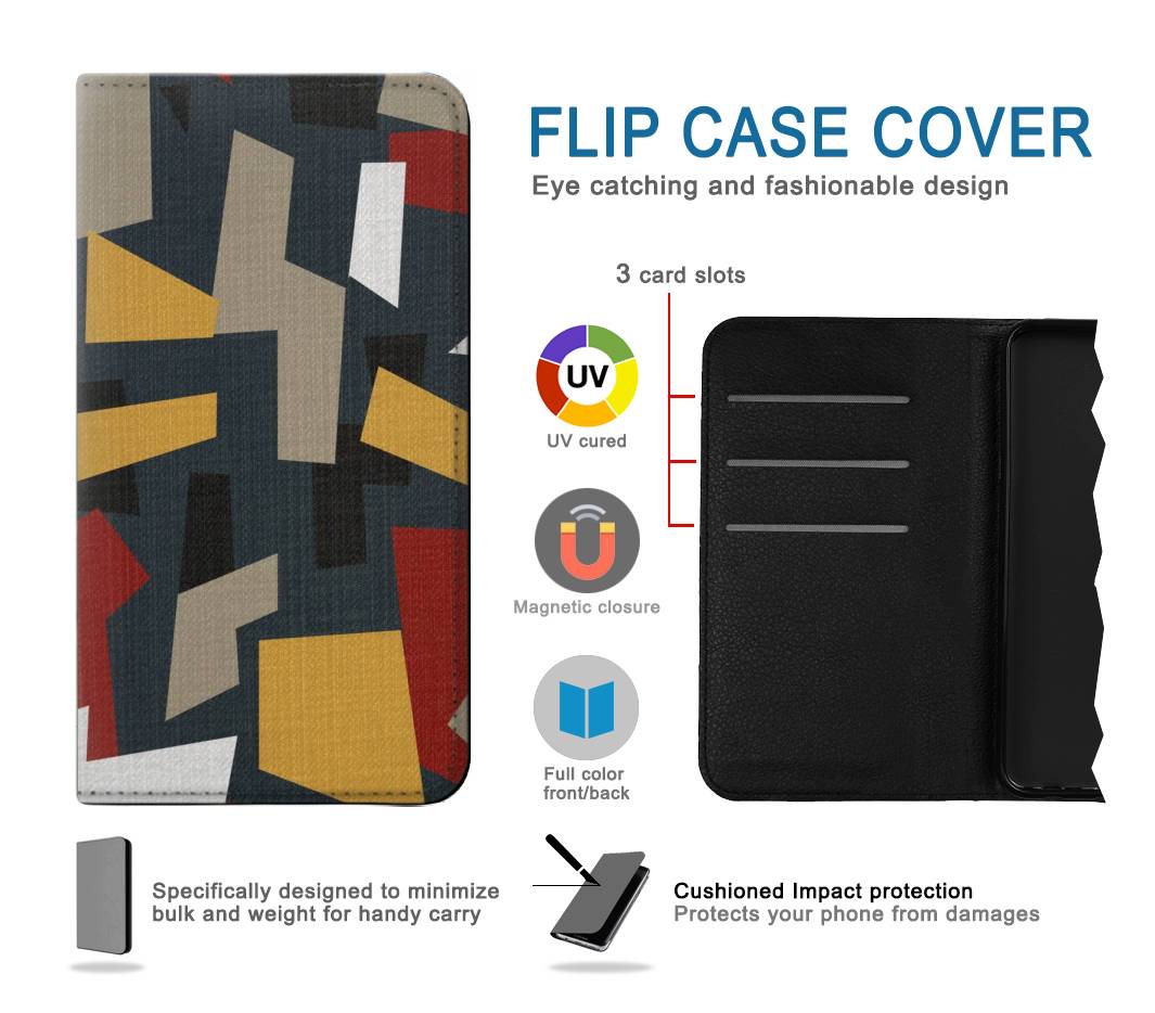 Flip case Samsung Galaxy A52, A52 5G Abstract Fabric Texture