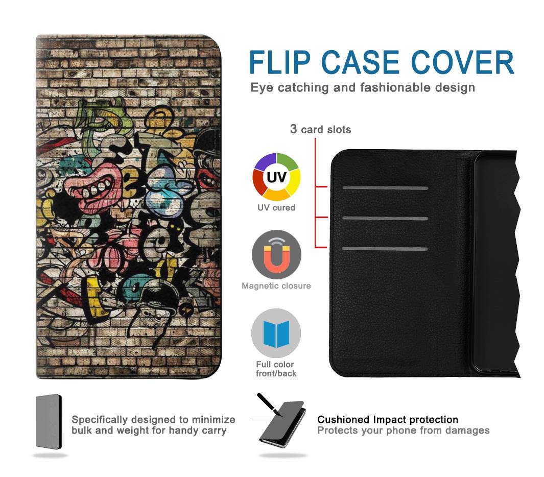 Flip case Google Pixel 6a Graffiti Wall