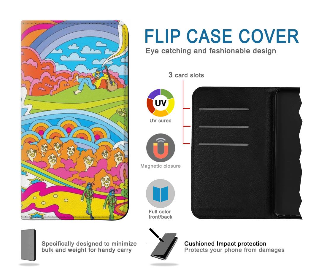 Flip case Google Pixel 6a Hippie Art
