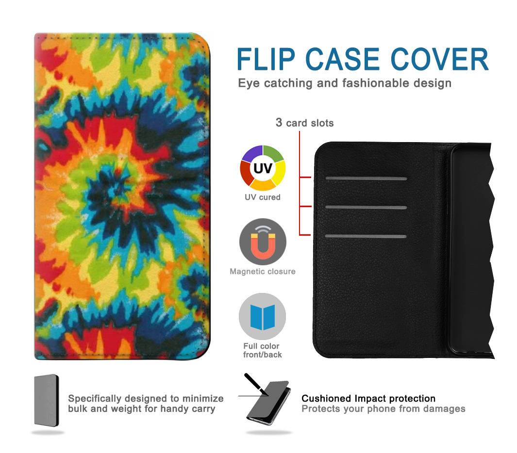 Flip case iPhone 12 Pro, 12 Tie Dye