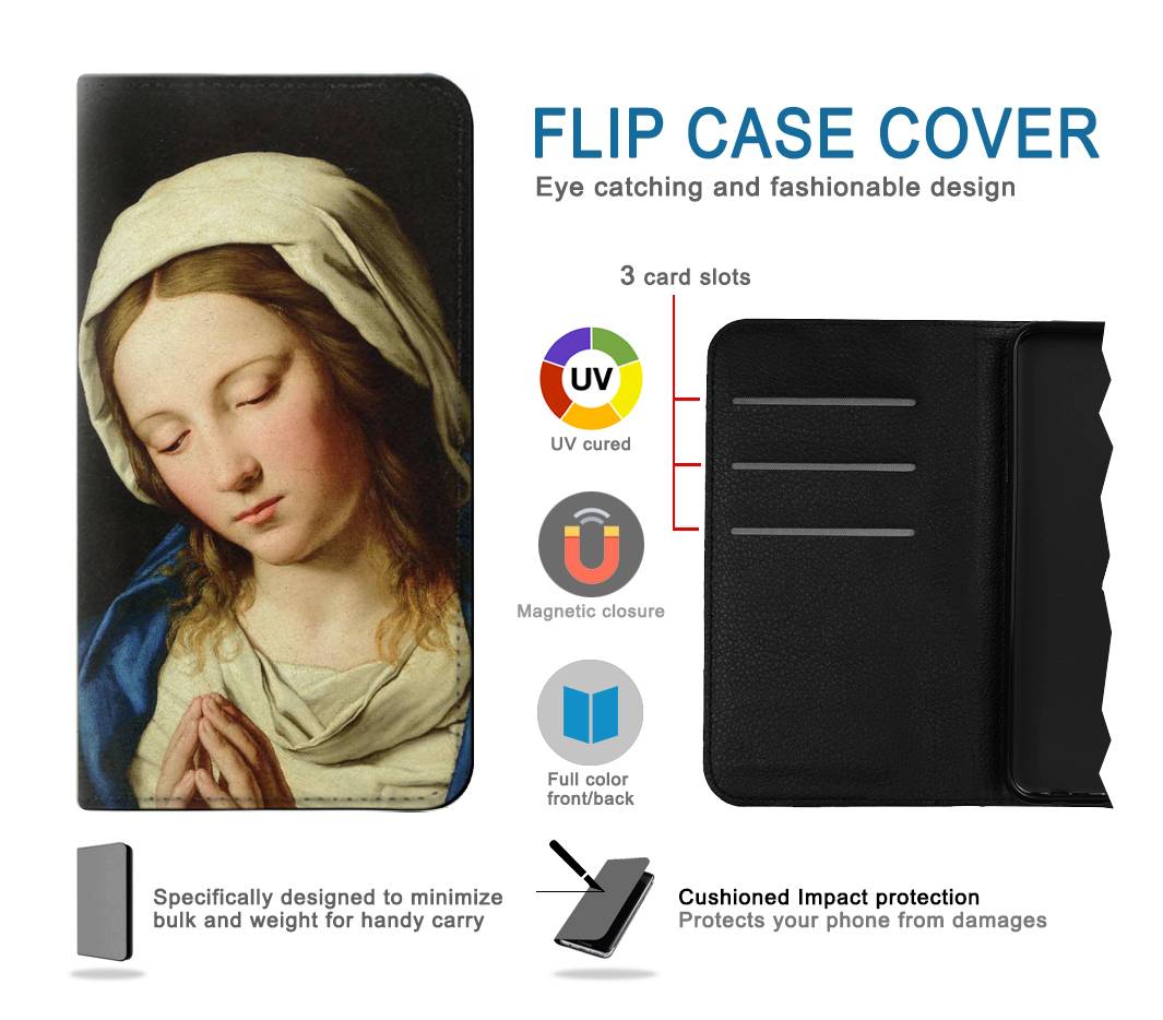 Flip case iPhone 7, 8, SE (2020), SE2 Virgin Mary Prayer