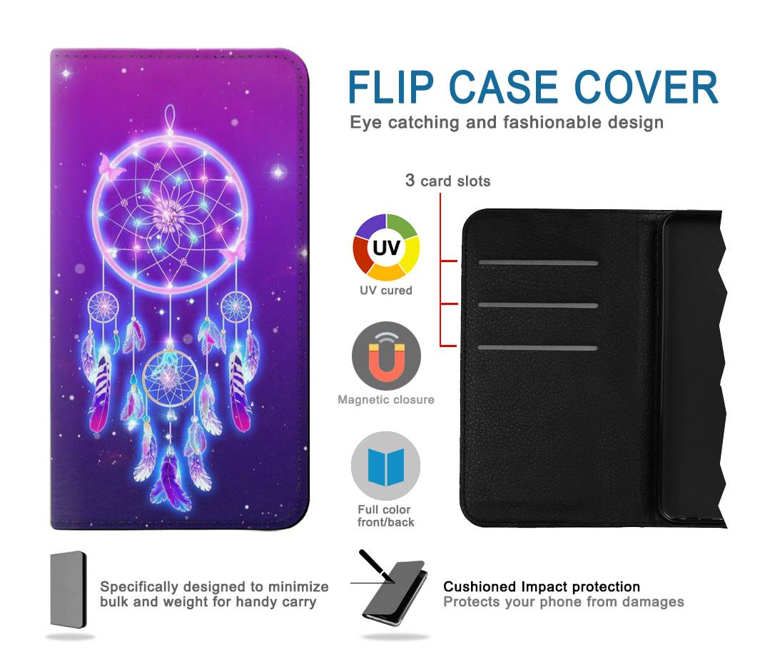 Flip case Samsung Galaxy A02s, M02s Cute Galaxy Dream Catcher