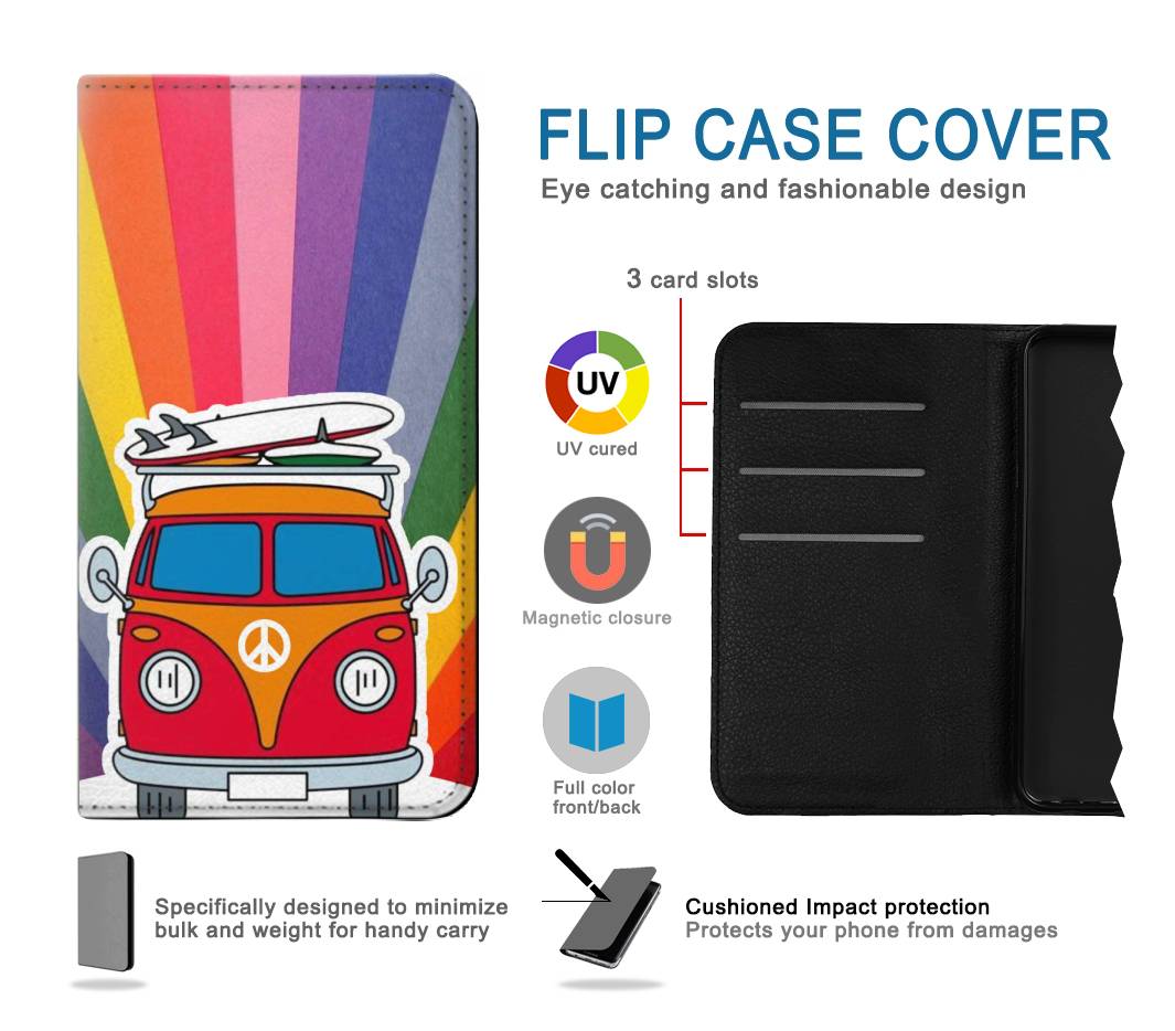 Flip case LG G8 ThinQ Hippie Van