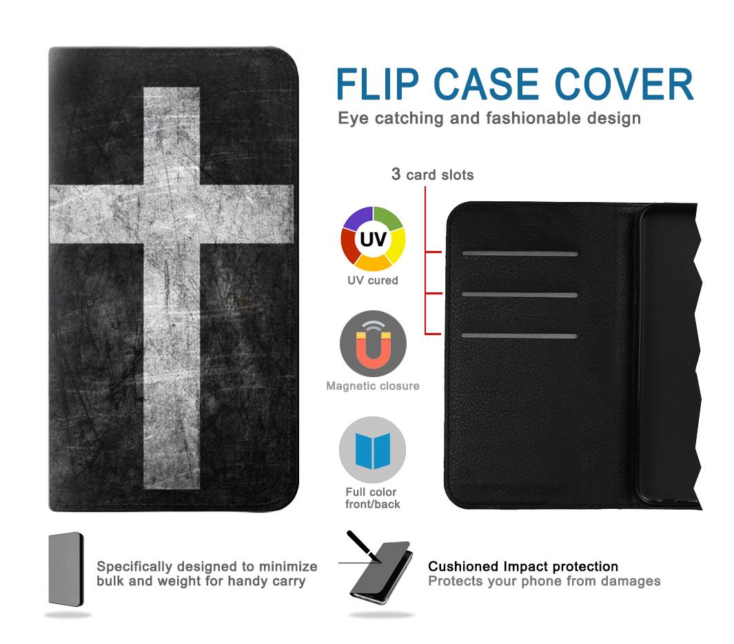 Flip case Motorola Moto G Stylus 5G Christian Cross