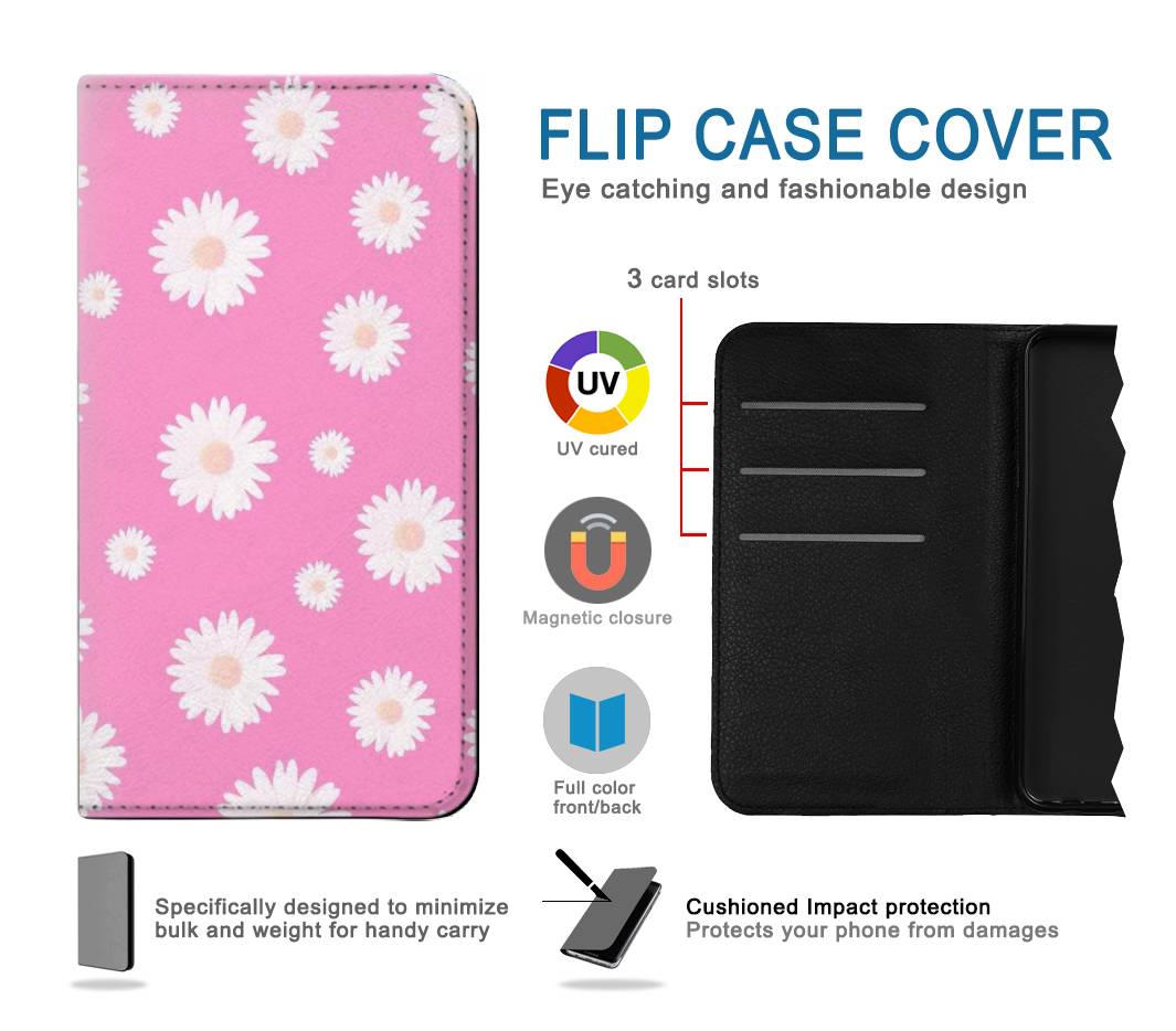 Flip case Samsung Galaxy A12 Pink Floral Pattern
