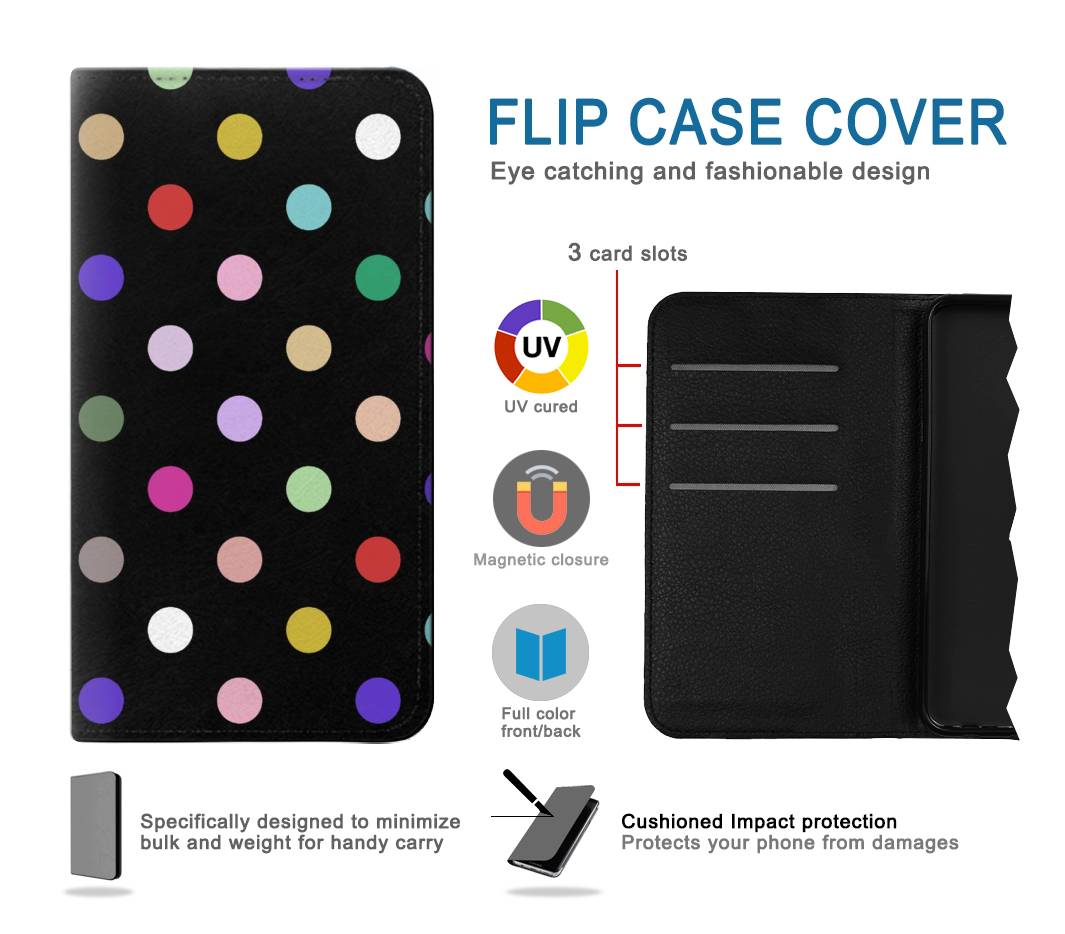 Flip case  Moto G8 Power Colorful Polka Dot