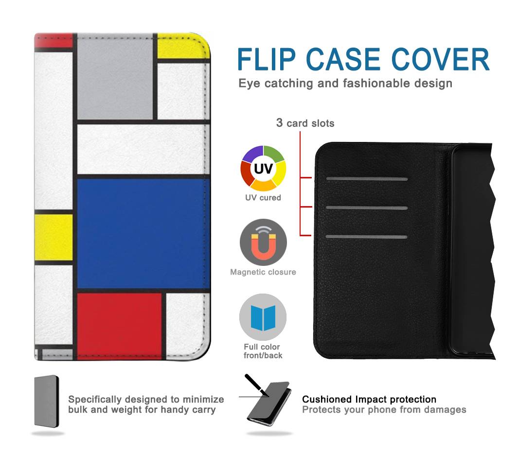 Flip case iPhone 7, 8, SE (2020), SE2 Modern Art