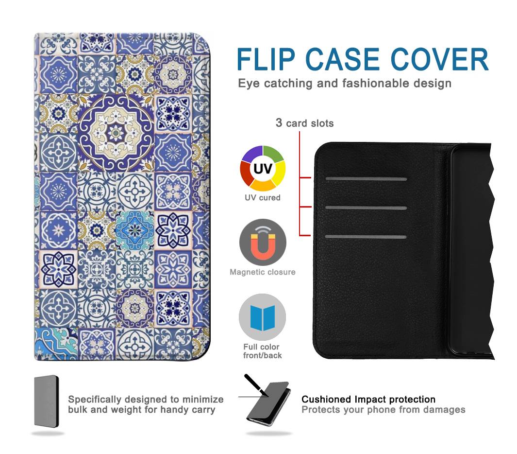 Flip case iPhone 13 Pro Max Moroccan Mosaic Pattern