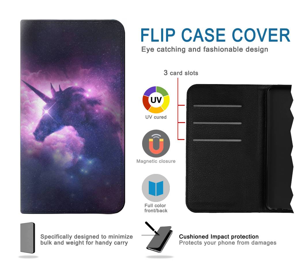 Flip case Google Pixel 4a Unicorn Galaxy