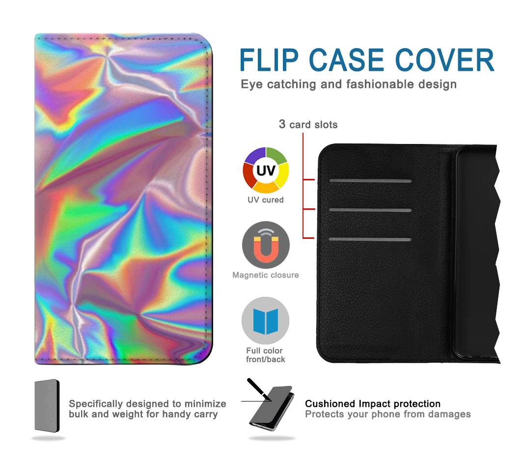 Flip case LG G8 ThinQ Holographic Photo Printed