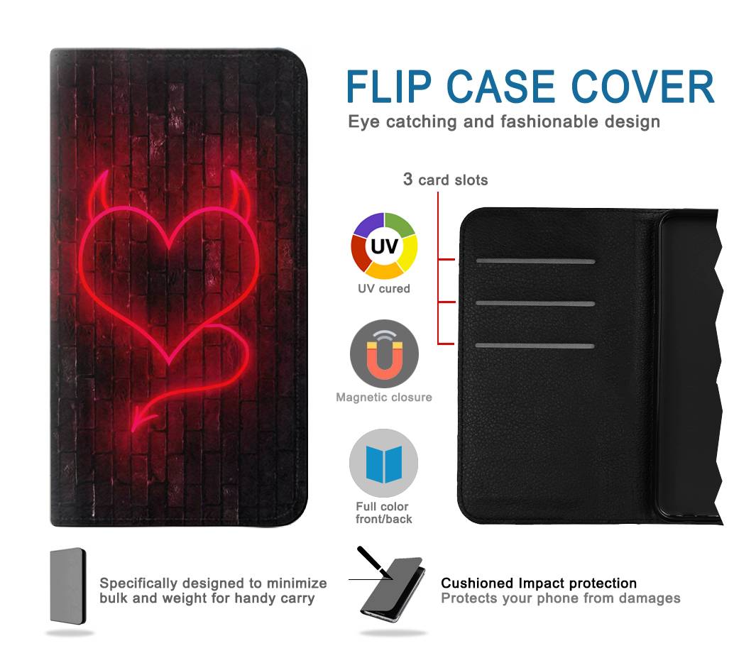 Flip case Samsung Galaxy A12 Devil Heart