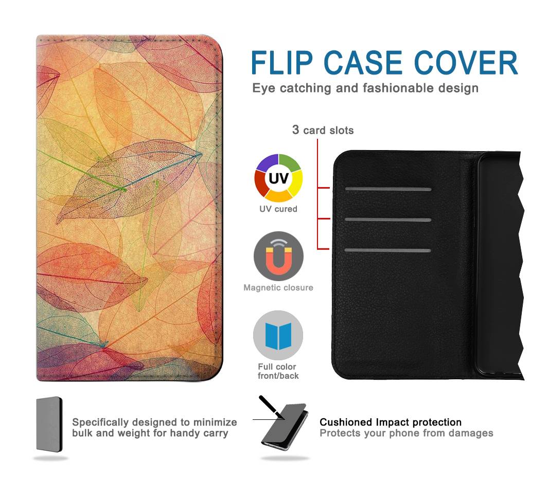 Flip case Motorola Moto G Play (2021) Fall Season Leaf Autumn