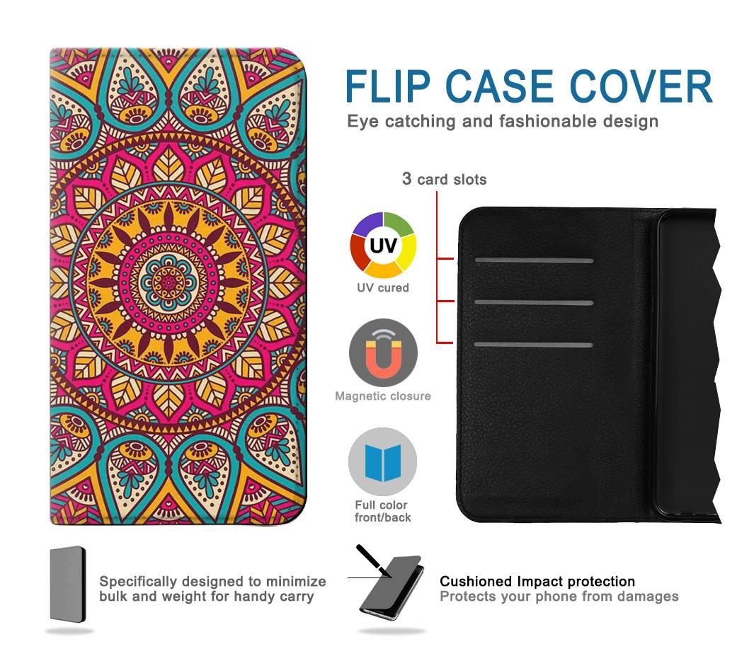 Flip case Motorola Moto G Stylus (2021), G Stylus 5G, G Stylus 5G (2022) Hippie Art Pattern