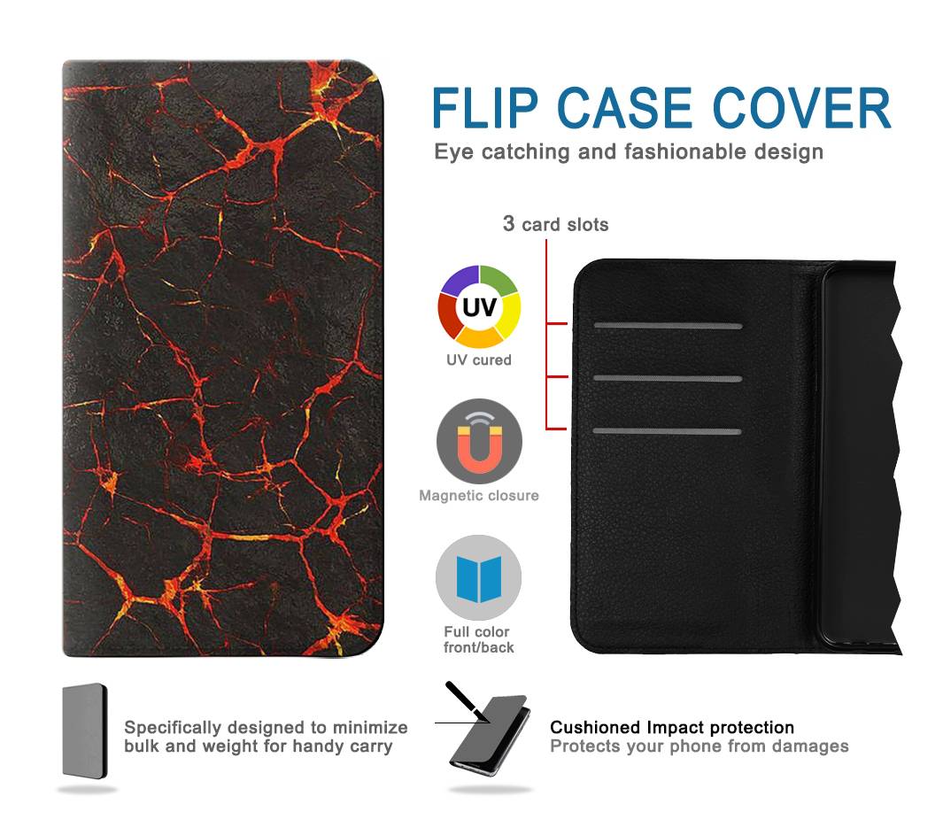 Flip case Samsung Galaxy A02s, M02s Lava Magma