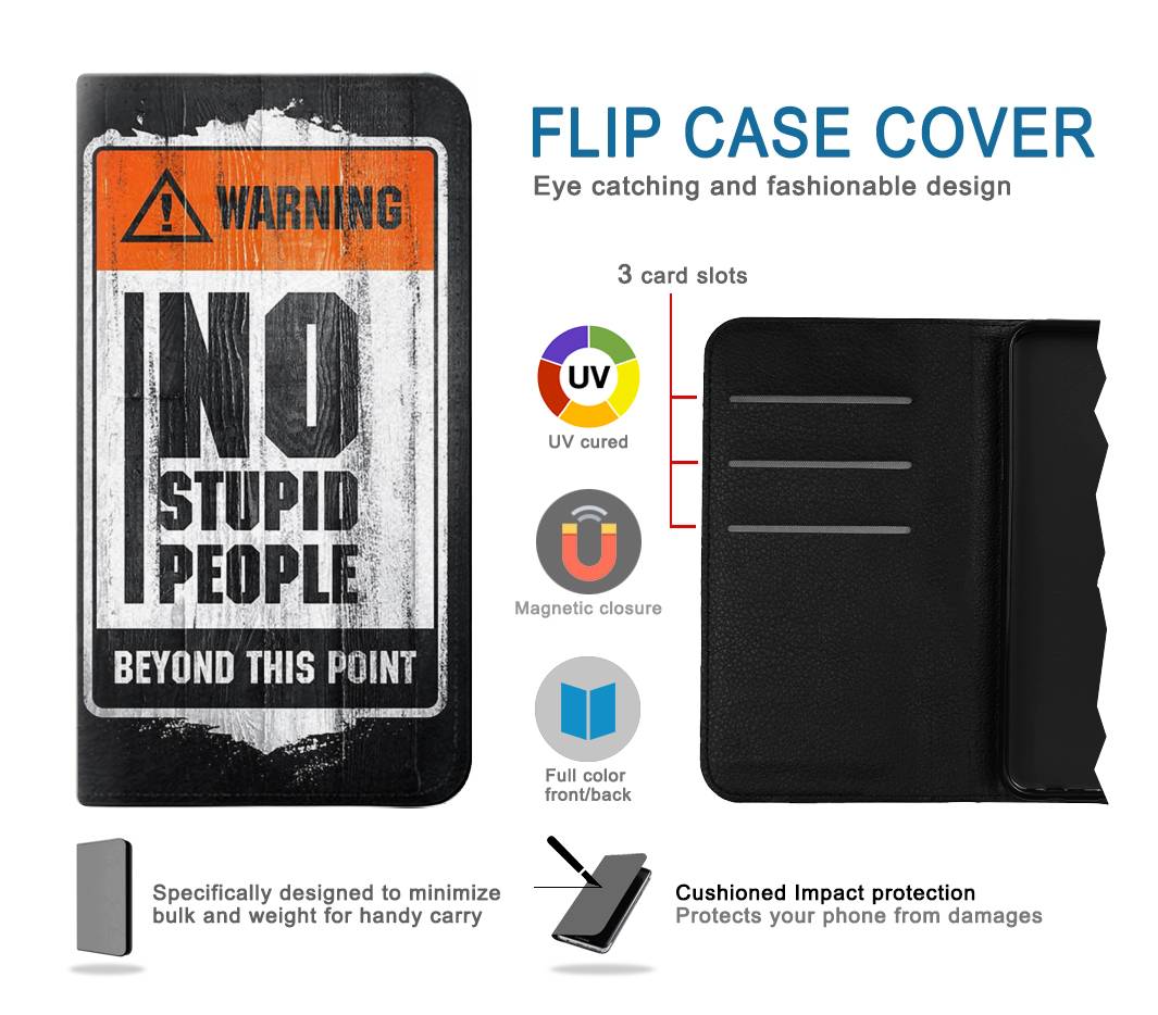 Flip case Samsung Galaxy A22 4G No Stupid People