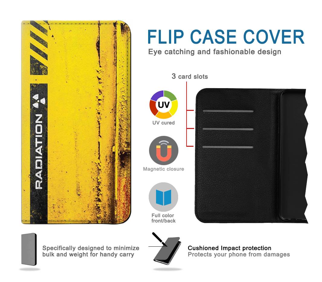 Flip case Motorola Moto G Play (2021) Radiation Warning