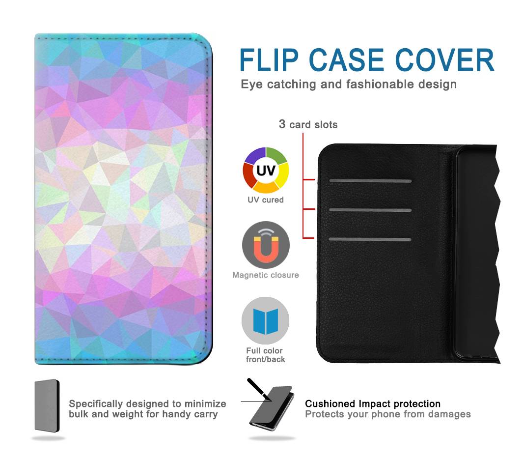 Flip case Samsung Galaxy A22 4G Trans Flag Polygon