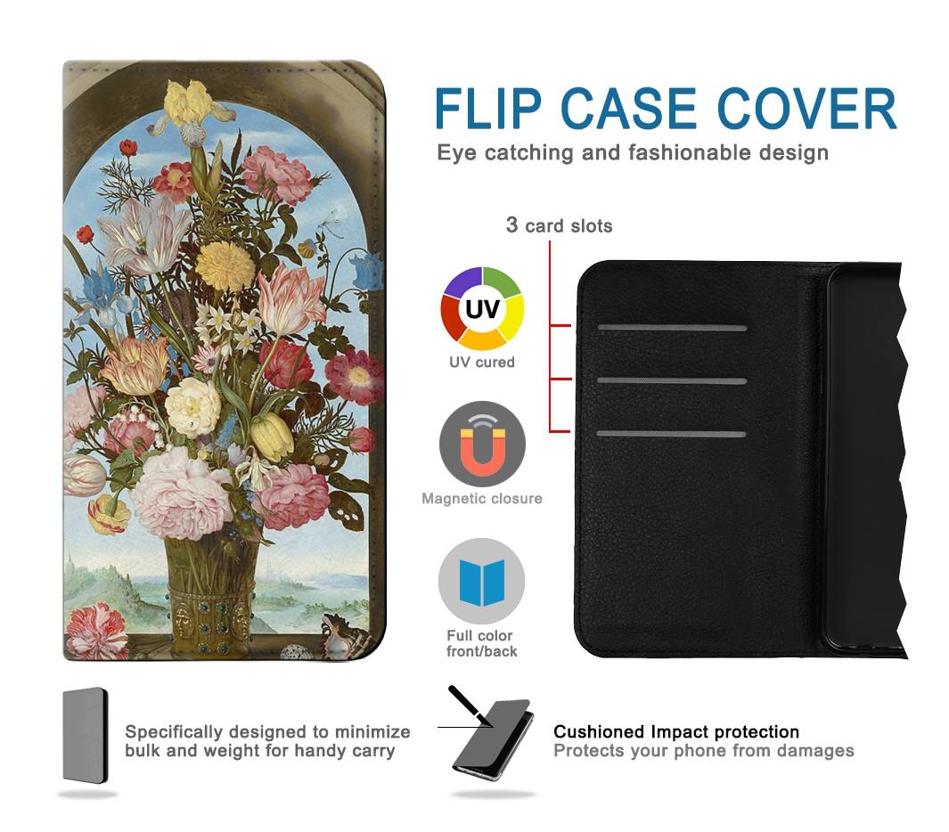 Flip case Apple iPhone 14 Vase of Flowers