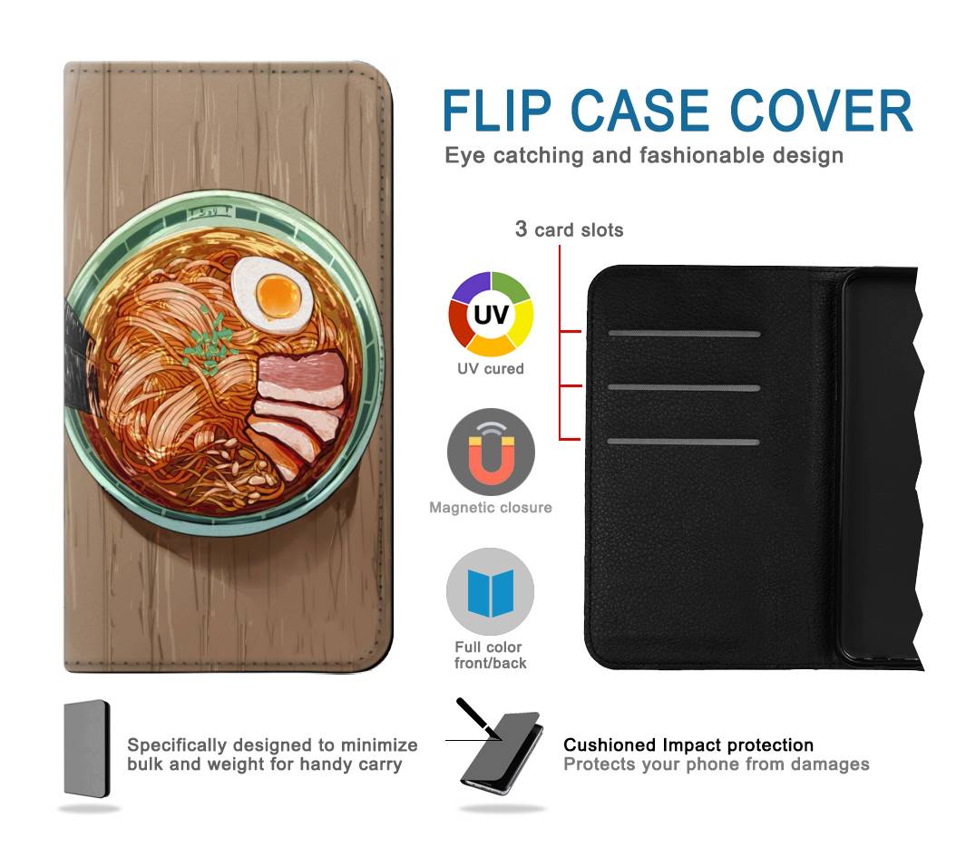 Flip case Samsung Galaxy A20, A30, A30s Ramen Noodles