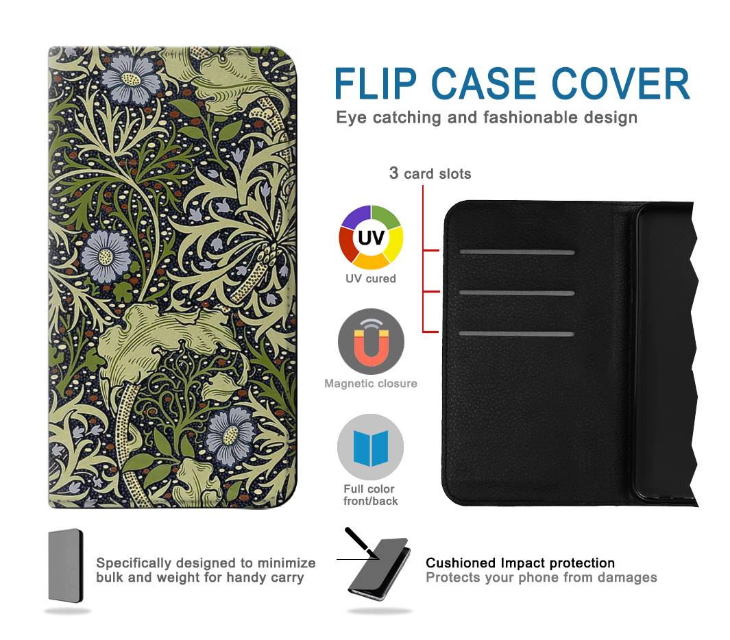 Flip case Samsung Galaxy A52, A52 5G William Morris